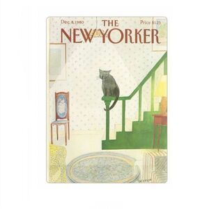 1980 New Yorker Magazine Cat Sits on the Edge Magnet